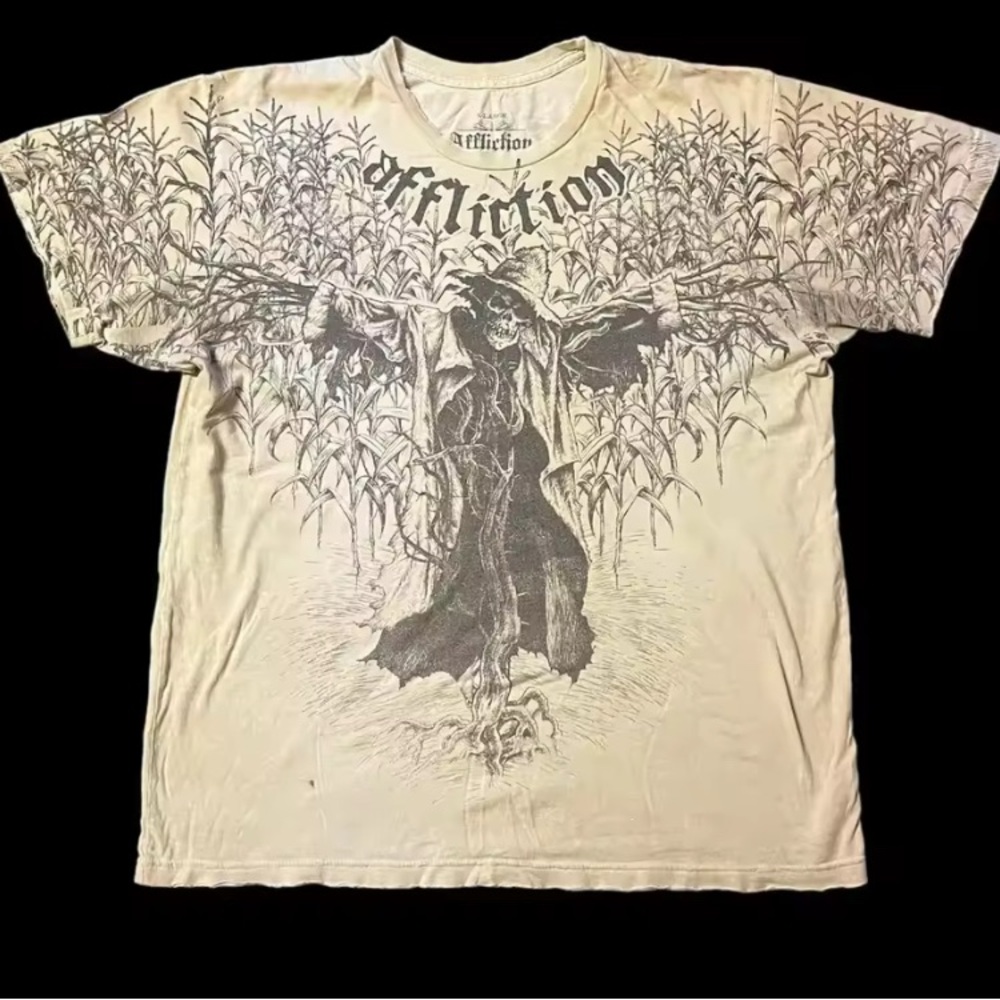 Affliction Black and White Short Sleeve Tee